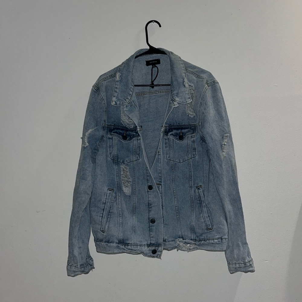 Brand: Kaydenk/ Size: XL/ Color: light denim ripped jacket
